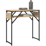  Konzolni stol s policama boja hrasta sonome 75x30x75 cm drveni | shoptok.hr