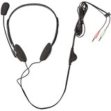 Oem Nedis, PC slušalke na ušesne stereo dvojni Jack 3.5mm z zložljivim mikrofonom, Črna, (5000228714) | Shoptok.si