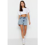 Trendyol Shorts - Blue - High Waist Cijene