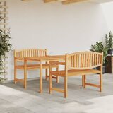 vidaXL 3-dijelni vrtni blagovaonski set od masivne tikovine | shoptok.hr