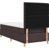Box Postelja z vzmetnico z vzmetnico Temno rjava 90 x 200 cm blago, (5000126677) | Shoptok.si