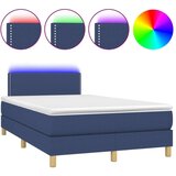  Box spring postelja z vzmetnico LED modra 120x200 cm blago, (20723600) | Shoptok.si