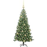 vidaXL Božično drevo med 150 LED z stojalom Zelena 120 cm PVC | Shoptok.si