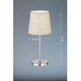 Fischer & Honsel Bež/u srebrnoj boji stolna lampa s tekstilnim sjenilom (visina 30 cm) Eve – | shoptok.hr