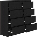  Komoda crni hrast 100x35x99 cm od konstruiranog drva | Eponuda.com
