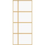  Klizna vrata zlatna 90 x 205 cm prozirno staklo ESG i aluminij | Eponuda.com