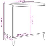 vidaXL Ormarić za umivaonik siva boja betona 58 x 33 x 60 cm drveni | shoptok.hr