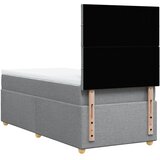  Okvir kreveta s oprugama i madrac svjetlosivi 80x200cm tkanina | shoptok.hr