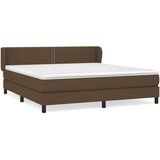  Box spring postelja z vzmetnico temno rjava 160x200 cm blago, (20901841) | Shoptok.si