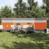 vidaXL Vjetrobran za kampiranje siva/narančasta 510x153 cm vodootporni | shoptok.hr