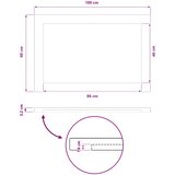  Pravokutni stolni vrh 100 x 60 x 3,2 cm Pravokutni | shoptok.hr