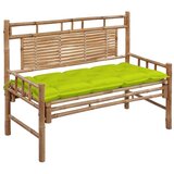  Klupa s jastukom 120 cm od bambusa | shoptok.hr