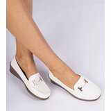 Gemre White women's wedge moccasins made of eco-leather Kappi | shoptok.hr