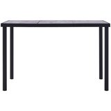 Blagovaonski stol crni i siva boja betona 160 x 80 x 75 MDF | shoptok.hr
