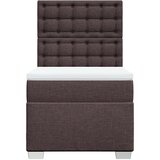 vidaXL Box spring postelja z vzmetnico temno rjava 100x200 cm blago | Shoptok.si