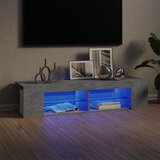 TV ormarić s LED svjetlima siva boja betona 135 x 39 x 30 cm | shoptok.hr