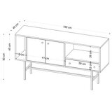 Hanah home komoda freya sapphire oak black | ePonuda.com