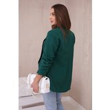 Kesi Włoski Elegant jacket with lapels dark green | Shoptok.si