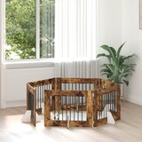  Vrata za pse s postoljem 6 pcs Dimljeni hrast 80 x 60 cm | shoptok.hr