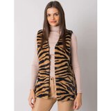 Fashion Hunters Beige fur vest with Raegen patterns Cijene