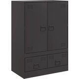 Furnova Visoka omarica črna 67x39x95 cm jeklo, (21949962) | Shoptok.si