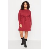 Trendyol Curve Plus Size Dress - Burgundy - Basic | Shoptok.si