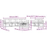  Set vanjskih sofa 6 kom. Bijela i krem | shoptok.hr