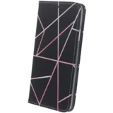 Onasi mistik preklopna torbica Samsung Galaxy A22 5G A226 - črna z roza črtami