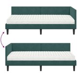  Kutni krevetni okvir s madracem Ostalo 2 pcs Zelena Baršun | shoptok.hr