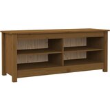 Maison Chic Klop za čevlje - Sedež za čevlje medeno rjava 110x38x45,5 cm trdna borovina, (21777697) Cene