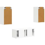  Komplet TV omaric 6 pcs Bela Konstruiran les - - Bela - 96.31 - 98 x 31 x 29,5 cm - 2025-vidaXL-Uvoz_2 | Shoptok.si