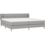  Krevet s oprugama i madracem svjetlosivi 200 x 200cm od tkanine | shoptok.hr