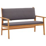 vidaXL Vrtna klupa i set stola za kavu Set od 5 Prirodno drvo | shoptok.hr
