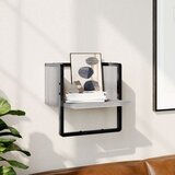 vidaXL Stenska polica s prečko siva sonoma 30x25x30 cm Cene
