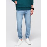 Ombre Men's denim joggers with asymmetrical stitching - blue | shoptok.hr