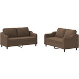  2-dijelni set sofa s jastucima smeđi od tkanine | shoptok.hr