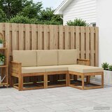  Set vanjskih sofa 4 pcs Prirodna i bež Poliester | shoptok.hr