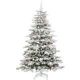 vidaXL Umetno Zložljivo Božično Drevo Bela 210 cm PE in PVC | Shoptok.si