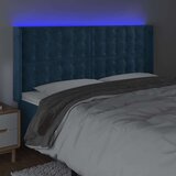  Uzglavlje tamnoplavo 203 x 16 x 118/128 cm od tkanine | shoptok.hr