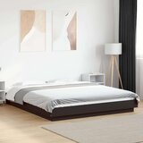 Okvir kreveta s LED svjetlima crni 150 x 200 cm drveni | shoptok.hr