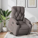 Maison Chic Električni naslanjač - Relax naslanjač s funkcijo vstajanja taupe blago, (22062355) | Shoptok.si