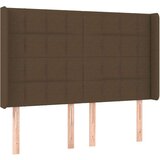  Uzglavlje s ušima tamnosmeđi 147x16x118/128 cm od tkanine | shoptok.hr