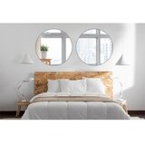 Hanah home ogledalo round double diameter: 40 cm silver