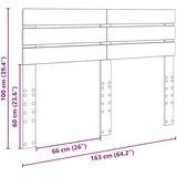  Uzglavlje s uzglavljem Dimljeni hrast 160 cm Konstruirano drvo | shoptok.hr