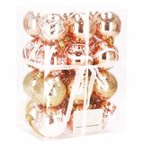 springos Božićne Kuglice, 6 cm, 24 kom., Zlatne | shoptok.hr