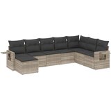  8-dijelni set vrtnih sofa od poliratana s jastucima svjetlosivi | shoptok.hr