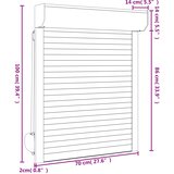  Roletna Bijeli 70 x 100 cm Aluminij i poliuretan | shoptok.hr