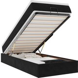 Maison Chic Otomanski Posteljni okvir - Enojna postelja - Postelja za odrasle z vzmetnico črn 90x200 cm žamet-J2234, (21773560) | Shoptok.si