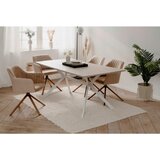 MID.YOU Jedilna miza , bela, peščene barve | Shoptok.si