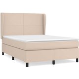  s oprugama i madrac cappuccino 140x190cm od umjetne kože | shoptok.hr